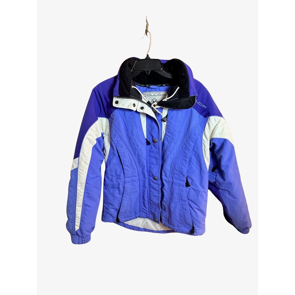 Vintage‎ Couloir Ski Coat Size 8 Blue/White 100% Nylon